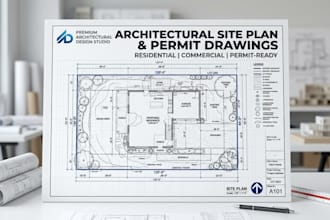 create professional site plan, floor plan and permit drawing