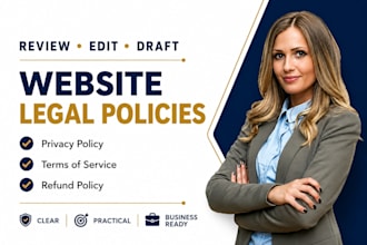 draft your privacy policy, terms of service and legal policies