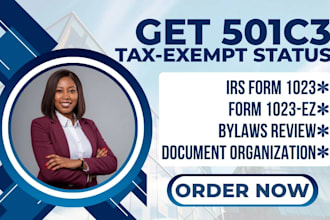 prepare your irs 501c3 tax exemption application professionally