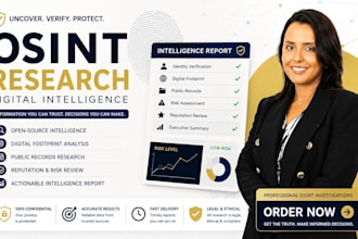 perform osint research private investigation and digital intelligence
