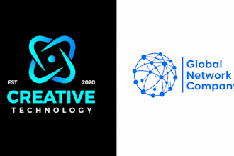 design modern tech startup logo business security startup saas startup