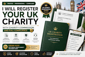 register your UK charity with charity commission and full compliance