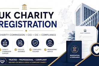 register your UK charity with charity commission and full compliance