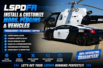 install and customize lspdfr mods plugins vehicle troubleshoot crash support
