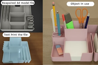 do stl file repair, fix, modify and edit your existing 3d model with 3d printing