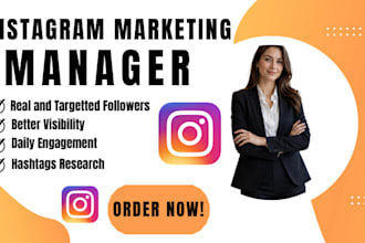 be your instagram marketing manager and content creator for organic growth