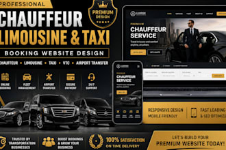 design chauffeur limousine taxi booking app website vtc airport transfer