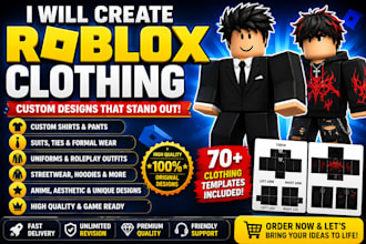 create custom roblox clothing, shirts, pants, suits and ties
