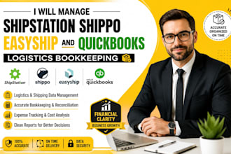 manage shipstation shippo easyship and quickbooks logistics bookkeeping