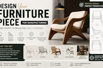 design your furniture piece for manufacturing