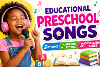 write and sing educational preschool songs, phonics and nursery rhymes