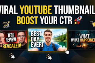 design viral mr beast style youtube thumbnails that get clicks