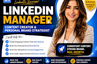 be your linkedin manager, content creator and personal brand strategist