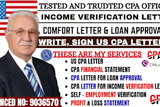 1hr US income verification letters for employment rental or loan approval letter