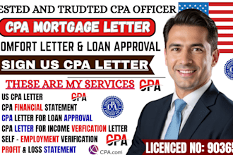 write sign income verification letters for self employed rental loan approval