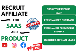 recruit affiliate influencers for your saas to grow your affiliate program