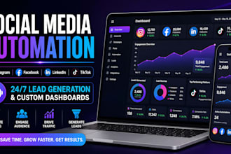 automate your social media, instagram, facebook, linkedin, and tiktok