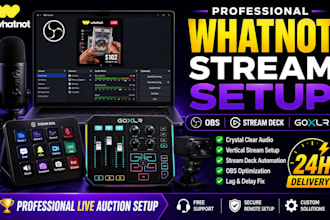 setup whatnot live stream on obs with stream deck and goxlr