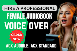 record professional commercial, cooperate and training with female voice over