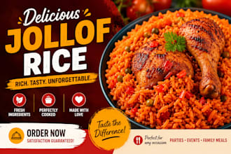 cook delicious jollof rice, fufu and egusi for your event and party