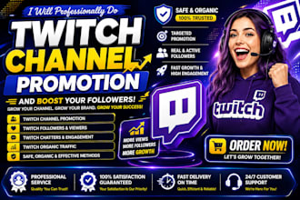 twitch promotion twitch affiliate live viewers twitch channel channel promotion