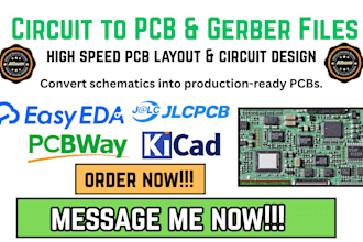 convert your circuit diagram into professional pcb layout and gerber files