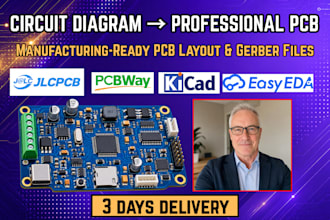convert your circuit diagram into professional pcb layout and gerber files