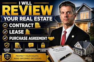 review your real estate contract, lease and purchase agreement