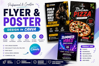 design professional flyers, posters and promotional graphics in canva