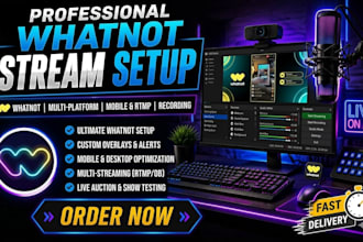 setup whatnot stream on obs and fix all live streaming issues
