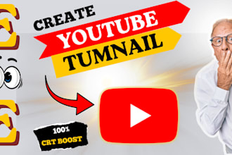 design eye catching youtube thumbnail for high ctr