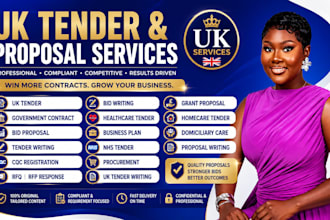 write UK tender, bid proposal, nhs tender and government contract