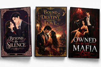 do fantasy cover design dark romance illustrated cover design ebook cover KDP
