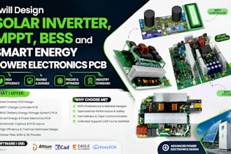 design solar inverter, mppt, bess and smart energy power electronics pcb