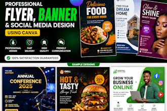 design banner or social media post using canva