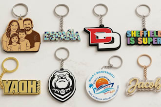 design in 24h a custom 3d printable keychain from your logo