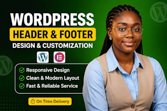 design or fix a responsive wordpress header and footer
