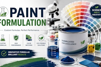 develop custom paint, polymer formulation for industrial and decorative coating
