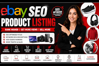 do ebay listing, ebay lister, ebay seo listing, ebay product listing