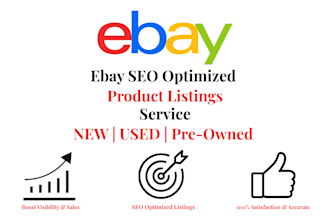 do ebay listing, ebay lister, ebay seo listing, ebay product listing