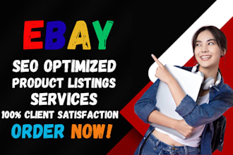 do ebay listing, ebay lister, ebay seo listing, ebay product listing