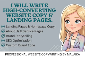 write high converting SEO website content and landing pages