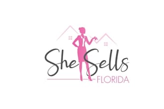 design mascot custom logo for female real estate company