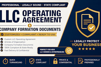 prepare your llc operating agreement and company formation documents