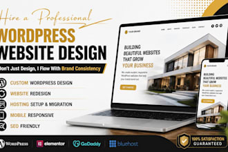 build godaddy wordpress website design, siteground, bluehost, hostinger ionos
