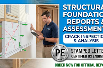inspect foundation cracks and provide a structural assessment report