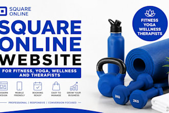 design square online website for fitness yoga wellness and therapists