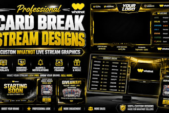 create professional whatnot live stream overlay graphics