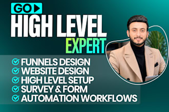 setup and manage gohighlevel website, emails SMS automation sales funnel expert