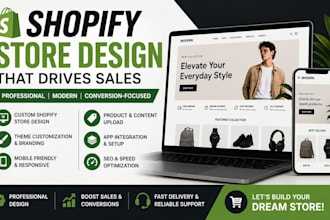 design a premium shopify store with custom theme branding and more